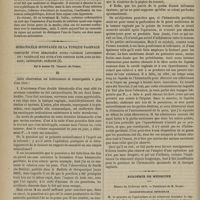 0208 - Page 196 - Hôpital du Val-de-Grâce. M. Vallin. Arthropathies consécutives aux altérations aiguës de la moelle / Hématocèle spontanée de la tunique vaginale compliquée d'une hématocèle extra-vaginale (autrement dit : pariétale) par suite d'une ponction faite avec le trocart ; castration ; guérison. Par le Docteur Th. Thibault... / Académie de médecine. Séance du 25 février 1878. Correspondance officielle / Correspondance non officielle