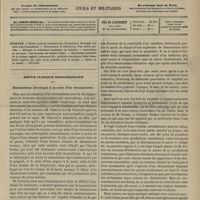 0213 - Page 201 - Sommaire / Revue clinique hebdomadaire. Rhumatisme développé à la suite d'un traumatisme