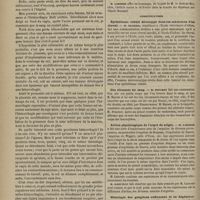 0224 - Page 212 - Hôpital des Cliniques. M. Depaul. I. Accouchement prématuré consécutif à une hydropisie de l'amnios. - II. Hémorrhagie utérine due probablement à l'insertion vicieuse du placenta / Société de biologie. Séance du 2 mars 1878. Présentation / Communications. Épithéliome tubulé développé dans les mâchoires d'un cheval. M. Berrier / Des éléments du sang. M. Pouchet / Action physiologique de l'ergot de seigle. M. Laborde / Histologie des ganglions enflammés et en dégénérescence amyloïde. M. Cornil / De l'emploi du téléphone comme réactif de l'électricité. M. Darsonval