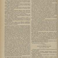 0234 - Page 222 - Académie de médecine. Séance du 5 mars 1878. Lecture. Développements successifs de foyers virulents pendant la période d'incubation des maladies charbonneuses. M. Colin / Faculté de médecine de Paris. Année scolaire 1877-1878