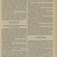 0241 - Page 229 - Royal College of Surgeons. M. Tim. Holmes. Leçons sur le traitement des anévrysmes. (Traduites de l'anglais par le Dr C. Caussidou). (Brit. med. Journ., 1859, p. 479) / Thérapeutique. Du phosphure de zinc dans les névralgies rebelles. Par le Docteur Camille Trubert / Revue de la presse. La thoracocentèse peut-elle transformer une pleurésie simple en pleurésie purulente ? Par le Docteur Dieulafoy