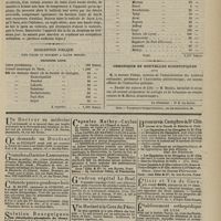 0243 - Page 231 - Revue de la presse. Traitement de l'orchite aiguë par la compression. (Archives médicales belges) / Souscription publique pour élever un monument à Claude Bernard / Chronique et nouvelles scientifiques. Faculté des sciences de Lille