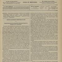 0285 - Page 273 - Sommaire / Revue clinique hebdomadaire. Expériences sur les propriétés thérapeutiques de l'aconit et de l'aconitine