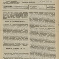 0301 - Page 289 - Sommaire / Séance de l'Académie de médecine. [Dr Brochin] / Hôpital de la Charité. M. Hardy. Du psoriasis