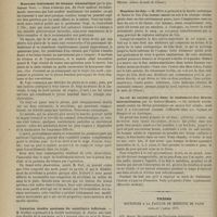 0426 - Page 414 - Revue de la presse. Des troubles auditifs de la maladie de Bright / Nouveau traitement du tétanos traumatique par le Professeur Vogt / Luxation double ancienne du maxillaire inférieur. (Journ. de méd. de l'Ouest) / Rupture du foie. (Journ. de méd. de l'Ouest) / Le sel de cuisine grillé dans le traitement des fièvres intermittentes, par le Docteur Brokes. (Marseille médical) / Thèses soutenues à la Faculté de médecine de Paris pendant l'année 1877