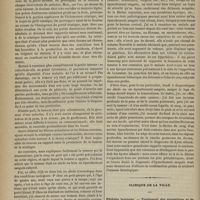 0438 - Page 426 - Hôpital de la Charité. M. Trélat. Contribution à l'étude des épanchements sanguins traumatiques anciens / Clinique de la ville. Phthisie laryngée. - Traitement des ulcérations et de l'oedème du larynx, par les applications locales de glycérine créosotée. Par M. le Docteur Cadier