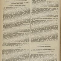 0464 - Page 452 - École pratique. M. Brochard. Hygiène des nourrissons. - Allaitement artificiel. - Sevrage / Cas rare de strabisme concomitant. Convergent, accompagné de diplopie homonyme, sans signes de paralysie des droits externes ; par le Docteur A. Dehenne... / Académie de médecine. Séance du 14 mai 1878. Correspondance officielle / Correspondance non officielle