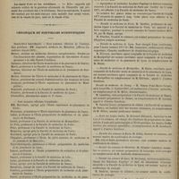 0474 - Page 462 - Revue de la presse. Opération de Battey. - Extirpation des ovaires. (Progrés méd.) / La chair d'oie et les trichines / Chronique et nouvelles scientifiques. Distinctions honorifiques / Agrégation de médecine / Faculté de médecine de Paris / Faculté de médecine de Lyon / Faculté de médecine de Montpellier / Faculté de médecine de Nancy / École des hautes études / Faculté des sciences de Paris / Faculté des sciences de Grenoble / Faculté des sciences de Lyon / Faculté des sciences de Toulouse / École de médecine de Reims