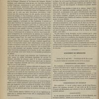 0488 - Page 476 - Les tumeurs adénoïdes du pharynx nasal. Leur influence sur l'audition, la respiration et la phonation. Leur traitement ; par le Docteur Loewenberg / De l'emploi alimentaire du cacao ; par le Docteur A.-J. Petit / Académie de médecine. Séance du 21 mai 1878. Correspondance officielle / Correspondance non officielle / Présentations