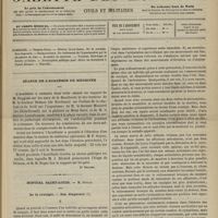 0509 - Page 497 - Sommaire / Séance de l'Académie de médecine. [Dr Brochin] / Hôpital Saint-Louis. M. Duplay. De la coxalgie. - Son diagnostic