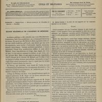 0525 - Page 513 - Sommaire / Séance solennelle de l'Académie de médecine. [Dr Victor Revillout] / Académie de médecine. Séance solennelle du 3 juin 1878. Falret