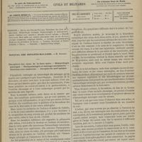 0541 - Page 529 - Sommaire / Hôpital des Enfants-Malades. M. Bouchut. Thrombose des sinus de la dure-mère. - Hémorrhagie méningée. - Pachyméningite et méningo-encéphalite. - Guérison avec amaurose. - Atrophie du nerf optique