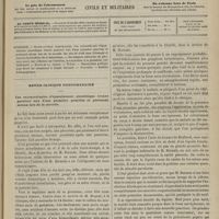 0605 - Page 593 - Sommaire / Revue clinique hebdomadaire. Cas extraordinaire d'épanchement pleurétique trouvé purulent lors d'une première ponction et purement séreux lors de la seconde