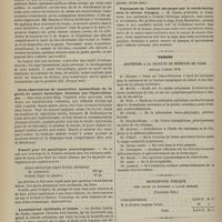 0610 - Page 598 - Revue de la presse. Ostéome intra-médullaire du tibia gauche ; évidement, guérison. (Progrès méd.) / Deux observations de constriction spasmodique de la glotte, de nature hystérique. Guérison par l'hydrothérapie. ( Gaz. méd. de Strasbourg.) / Fixatif pour les graphiques physiologiques. (Lyon médical) / Localisations cérébrales et trépan. (Union méd.) / Traitement de l'adénité chronique par la cautérisation avec le nitrate d'argent. (Pau médical) / Thèses soutenues à la Faculté de médecine de Paris pendant l'année 1878 / Souscription publique pour élever un monument à Claude Bernard / Chronique et nouvelles scientifiques. Faculté des sciences de Grenoble