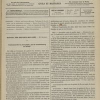 0613 - Page 601 - Sommaire / Hôpital des Enfants-Malades. M. Bouchut. Traitement de la paraplégie, par la cautérisation au fusain