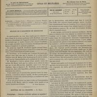 0717 - Page 705 - Sommaire / Séance de l'Académie de médecine. [Dr Victor Revillout] / Hôpital de la Charité. M. Hardy. Hémiplégie. - Tumeur cérébrale : gliome ou syphilis ?
