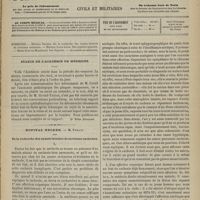 0741 - Page 729 - Sommaire / Séance de l'Académie de médecine. [Dr Victor Revillout] / Hôpital Necker. M. Potain. De la recherche des causes latentes de certaines cachexies