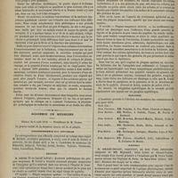 0746 - Page 734 - Hôtel-Dieu de Marseille. M. Fabre. Des oliguries / Académie de médecine. Séance du 6 août 1878. Correspondance non officielle / Lecture. M. Cornil : Anatomie pathologique des plaques muqueuses / Élections / Rapport. M. Giraud-Teulon..., au nom d'une commission composée de MM. Regnauld, Jules Lefort et Giraud-Teulon, un travail présenté par M. Victor Tixier : Fixation des images sur la rétine