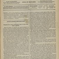 0749 - Page 737 - Sommaire / Revue clinique hebdomadaire. Phlegmon de la paroi abdominale dans le cours d'une fièvre typhoïde