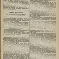 0769 - Page 757 - Royal College of Surgeons. M. Tim. Holmes. Leçons sur le traitement des anévrysmes. (Traduites de l'anglais par le Dr C. Caussidou) / Académie de médecine. Séance du 13 août 1878. Correspondance officielle / Correspondance non officielle / Lectures. M. Gustave Lagneau : Remarques sur la natalité et la mortalité des enfants naturels, ainsi que sur la matrimonialité, considérée au point de vue de la recherche de la paternité / Communication. M. le Docteur Surmay : Note sur l'entérotomie avec une observation à l'appui
