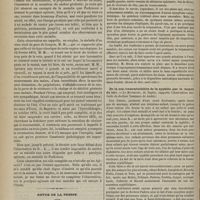 0778 - Page 766 - Paralysie agitante. Insomnie pendant sept mois. Guérison. Par le Dr Fleury... / Revue de la presse. Plaie de tête intéressant le sinus frontal anormalement développé. (Revue de thér. méd.-chir.) / De la non-transmissibilité de la syphilis par le moyen du lait. (Mouvement méd.)