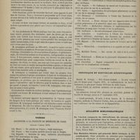 0794 - Page 782 - Bibliographie. I. Dictionnaire de botanique, par M. H. Baillon... Paris, Hachette et Compagnie. - II. Pratique de la chirurgie des voies urinaires, par M. le Docteur Delefosse... Paris, J.-B. Baillière et fils. - III. Étude sur les conditions de présence ou d'absence de la déformation caractéristique dans les fractures de l'extrémité inférieure du radius, par M. le Docteur C. Schmidt... Paris, Octave Doin. - IV. Étude sur les rapports de la congestion pulmonaire et de la pleurésie aiguë avec épanchement, par M. le Docteur R. Serrand... Paris, V. Adrien Delahaye et Compagnie. - V. Traité d'anatomie topographique, avec application à la chirurgie, par P. Tillaux... Paris, P. Asselin. - VI. Traité élémentaire d'ophthalmoscopie, d'optométrie et de réfraction oculaire, par M. le Docteur Armaignac... Paris, V.-A. Delahaye et Compagnie / Thèses soutenues à la Faculté de médecine de Paris pendant l'année 1878 / Chronique et nouvelles scientifiques. Société de biologie / Bulletin bibliographique