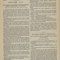 0799 - Page 787 - Hôpital des Enfants-Malades. M. Bouchut. Hypertrophie de la rate et fièvre intermittente dans l'enfance. (Leçon recueillie par M. J.-B. Gauché...) / Hôpital Cochin. M. Desprès. Plaie pénétrante de l'abdomen par instrument contondant. Hernie de l'intestin grêle (1 mètre). Guérison. (Observation recueillie par M. Ozenne...) / Les tumeurs adénoïdes du pharynx nasal. Leur influence sur l'audition, la respiration et la phonation. Leur traitement ; par le Docteur Loewenberg