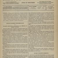 0813 - Page 801 - Sommaire / Revue clinique hebdomadaire. Atrophies musculaires consécutives aux affections du système nerveux / Atrophie musculaire progressive