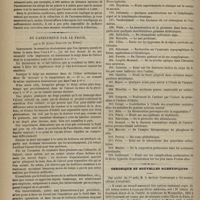 0850 - Page 838 - École pratique de la Faculté. M. Badal. Conférences d'optométrie. De l'acuité visuelle / De l'anesthésie par le froid, par le Dr Alexis Horvath... / Thèses soutenues à la Faculté de médecine de Paris pendant l'année 1878 / Chronique et nouvelles scientifiques