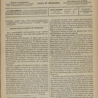 0853 - Page 841 - Sommaire / Séance de l'Académie de médecine. [Dr Brochin] / Hôpital des Enfants-Malades. M. Bouchut. De la paralysie infantile. (Leçon recueillie par le Docteur Gelineau)