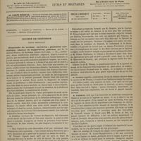0917 - Page 905 - Sommaire / Société de chirurgie. (Revue mensuelle). Hématocèle du scrotum ; castration ; pansement antiseptique ; absence de suppuration ; guérison, par M. le Docteur Poinsot... (séance du 8 mai) / Ligature du cordon : ligature en masses. M. Poinsot