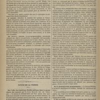 0922 - Page 910 - Société de chirurgie. (Revue mensuelle). Hernie ventrale étranglée. Gastrotomie. Méthode de Lister. Guérison. (Séances du 29 et du 5 juin). M. Terrier / Revue de la presse. Sur l'effet des injections d'acide acétique dans le parenchyme des cancers, par Th. Giess. (Deutsche Zeit. für Chirurgie). (Presse de Pesth et Lyon méd.) / De la dysménorrhée membraneuse