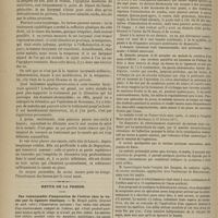 0976 - Page 964 - Hôtel-Dieu. M. Richet. I. Lymphadénome de la région parotidienne. - II. Tumeur lacrymale syphilitique / Revue de la presse. Cas remarquable d'amputation de l'utérus chez la vache par la ligature élastique. (Lyon méd.) / Rétrécissement infranchissable du rectum ; colotomie ; guérison. (Province méd.) / Arrachement du cuir chevelu
