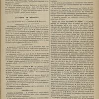 0977 - Page 965 - Revue de la presse. Arrachement du cuir chevelu. (Société de méd. du Nord.) / Académie de médecine. Séance du 15 octobre 1878. Correspondance non officielle / Présentations / Communications. Orchites à répétition. M. Desprès / Calcul des voies digestives du cheval. M. Bouley