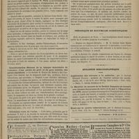 0987 - Page 975 - Revue de la presse. Fistule vésico-intestinale consécutive à une invagination, par M. Bruchet... (Revue mensuelle) / Traitement de l'éléphantiasis scrotal et vulvaire. (Province méd.) / Transformation fibreuse de la tunique musculaire de l'estomac, d'une partie du petit et du gros intestin, des parois chylifères. (Un. méd. du Nord-Est) / Coloration verte de l'urine. (New-York med. Record et Lyon méd.) / Chronique et nouvelles scientifiques. École de pharmacie de Paris / Hôpital des Enfants-Malades / Bulletin bibliographique