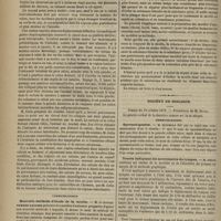1002 - Page 990 - Académie de médecine. Séance du 22 octobre 1878. Lectures. Calculs intestinaux du cheval. M. Colin / Communications. Nouvelle méthode d'étude de la moelle. M. le Docteur Armand Paulier / Société de biologie. Séance du 19 octobre 1878. Communications. Spermatogenèse. M. Mathias / Tracés indiquant les mouvements du tympan. M. Gellé