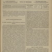 1005 - Page 993 - Sommaire / Revue clinique hebdomadaire. Du palper abdominal et de la version par manoeuvres externes / Règles du palper abdominal