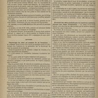 1064 - Page 1052 - Académie de médecine. Séance du 12 novembre 1878. Correspondance non officielle. M. Broca, au nom de M. Oré..., une observation par M. le Docteur Dartigolles... : Fracture du crâne. Dépression considérable avec enfoncement de l'occipital au niveau et au-dessous de la suture pariéto-occipitale gauche. La dépression atteint la ligne demi-courbe supérieure de l'occipital. Désordres du mouvement et du langage. Troubles de la vue. Guérison avec retour des Facultés perdues, constatée deux ans et deux mois après l'accident / Lectures. Physiologie du coeur au moment de sa formation. M. Laborde / Diversité des effets produits par les matières septiques, suivant leur degré d'altération. M. Colin