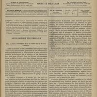 1069 - Page 1057 - Sommaire / Revue clinique hebdomadaire. Une endémie catarrhale dans la vallée de la Touvre (Charente)