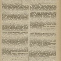1081 - Page 1069 - Société de chirurgie. (Revue mensuelle). Calcul vésical formé autour d'une alène de cordonnier. - Cystotomie bilatérale. - Guérison (séance du 19 juin). M. le Docteur Fleury... / Opération césarienne chez une femme dont le diamètre sacro-pubien mesurait à peine 5 centimètres. - Détail important de cette opération (séance du 19 juin). M. Lizé... / Communication sur l'hydarthrose intermittente (séance du 19 juin). M. Panas / Ligature de l'artère fémorale dans le canal de Hunter, au-dessus de l'anneau du troisième adducteur (séance du 19 juin). M. Farabeuf / Méthode antiseptique, par M. Lister (séance du 26 juin)