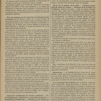 1145 - Page 1133 - Société de chirurgie. Occlusion du vagin par la membrane hymen ; incision de cette cloison ; grossesse consécutive terminée heureusement, par le Docteur Hubert Boens. (Séance du 14 août). M. Guéniot... / Note sur quelques cas de luxations et de fractures chez les aliénés, par M. Mordret. (Séance du 14 août) / Anévrysme traumatique de l'artère occipitale. - Hémorrhagie grave, consécutive à l'ouverture spontanée. - Compression périphérique. - Guérison, par M. Poinsot... (Séance du 21 août) / Chute sur la paume de la main. - Luxation incomplète du coude en arrière. - Fracture de la trochlée, par M. Chauvel. (Séance du 21 août) / Embryotome. M. Tarnier, au nom de M. Pierre Thomas... / De la névralgie des moignons par M. Chalot... (Séance du 28 août)