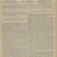 1181 - Page 1169 - Sommaire / Séance de l'Académie de médecine. [Dr Victor Revillout] / Hospice de la Salpêtrière. M. Charcot. Maladies à tremblements : maladie de Parkinson, tremblement sénile, chorée sénile, hémichorée posthémiplégique, hémiathétose, sclérose en plaques