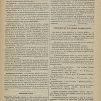 0056 - Page 54 - Société de chirurgie. Corps étrangers du genou. - Taille articulaire. - Pansement antiseptique ouaté. - Guérison avec conservation des mouvements. (Séance du 6 novembre). M. Verneuil / Appareils plâtrés. - (Séance du 13 novembre). M. Hergott... / Présentation de pièce. M. Tillaux, au nom de M. Henriet... / Bibliographie. Manuel de pathologie interne avec figures intercalées dans le texte, précédé de la manière d'examiner les malades et de faire les autopsies, par le Docteur Fort..., avec la collaboration du Docteur Guichet. [Dr E. Bouchut] / Chronique et nouvelles scientifiques. École de médecine de Limoges / Hôpital de Limoges