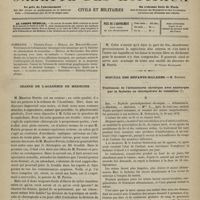 0067 - Page 65 - Sommaire / Séance de l'Académie de médecine. [Dr Victor Revillout] / Hôpital des Enfants-Malades. M. Bouchut. Traitement de l'albuminurie chronique avec anasarque par la fuchsine ou chlorhydrate de rosaniline