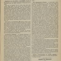 0087 - Page 85 - Société de biologie. Séance du 18 janvier 1879. Communications. Sulfo-méthylate de soude. M. Rabuteau / Expériences sur des sèches. M. Pouchet, au nom de M. Jules Baroy, et en son propre nom / Localisations cérébrales. M. Magnan / De la thermométrie cérébrale. M. Paul Bert / Athétose posthémiplégique du membre inférieur. M. Tison / Société de chirurgie. Séance du 11 décembre 1878. Rapports. Résections