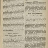 0119 - Page 117 - Tumeur salivaire consécutive à une tumeur parotidienne ; par M. le Docteur Martinet (Rapport par M. le Professeur Verneuil) / Académie de médecine. Séance du 4 février 1879. Correspondance / Élections / Lecture / Communication / Société médicale des hôpitaux. Séance du 24 janvier 1879. Communication. Maladies régnantes. M. Besnier