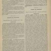 0135 - Page 133 - Des irrigations oculaires et de l'emploi méthodique des collyres. Par le Docteur Coursserant / Société de biologie. Séance du 8 février 1879. Communication. Injections intra-veineuses de lait. M. De Sinéty, communication faite par M. Laborde / Structure de la cornée. M. Ranvier / Altérations des nerfs dans la paralysie saturnine. M. Déjérine / Société de chirurgie. Séance du 5 février 1879. (Fin). Communication. Luxation ovalaire ancienne de la cuisse. Réduction. M. Desprès