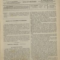 0139 - Page 137 - Sommaire / Séance de l'Académie de médecine. [Dr Victor Revillout] / Hôpital Necker. M. Potain. De l'examen des malades