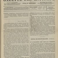0155 - Page 153 - Sommaire / Paris, le 17 février 1879 / Hôpital des Enfants-Malades. M. Bouchut. De la leucocythémie aiguë causée par la diphthérite