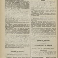 0168 - Page 166 - Clinique des maladies de la bouche. Le Docteur E. Magitot. De la gingivite. - Ses différentes formes. - Essai de classification. - Son traitement par l'acide chromique monohydraté. (Leçons et observations recueillies par M. le Docteur Th. David) / Académie de médecine. Séance du 18 février 1879. Correspondance / Élection / Présentation. M. Laboulbène : L'Hôpital de la Charité de Paris / Discussion sur la septicémie. M. Davaigne / Société médicale des hôpitaux. Séance du 14 février 1879. Communications. Hémianesthésie saturnine. M. Proust, à l'occasion de la communication faite dans la dernière séance par M. Debove